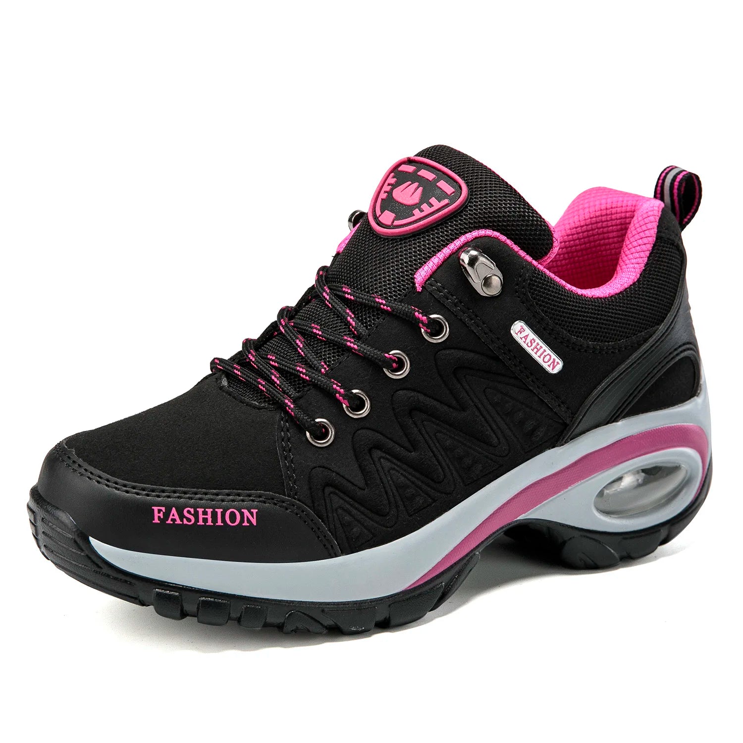 Women's PU-EVA Breathable Platform Lace-Up Walking Sneakers