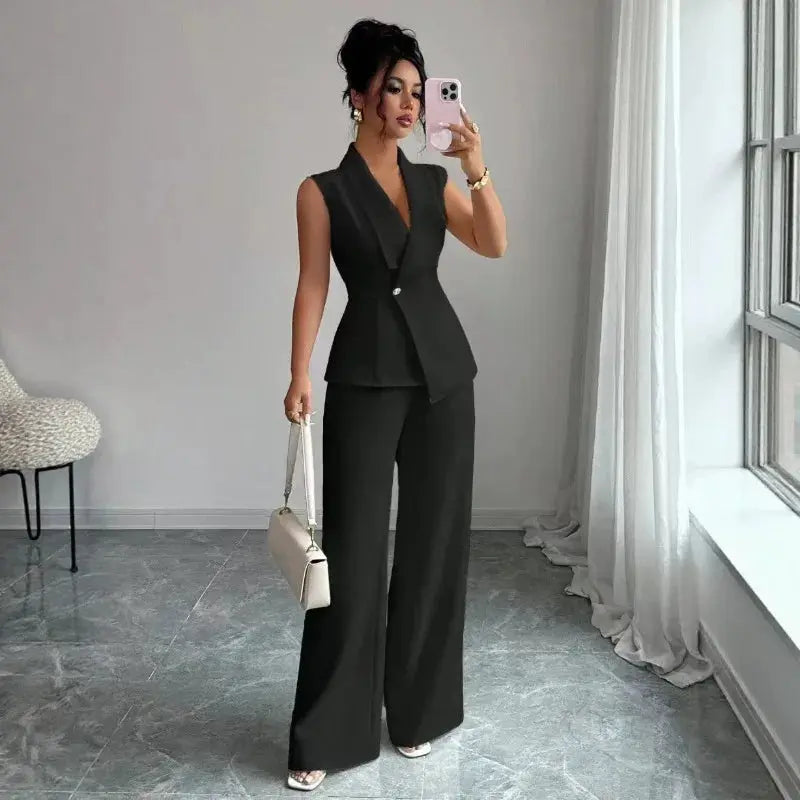 Trenluxwear Women's spring 2 Piece sleeveless Suit TrenLux Wear