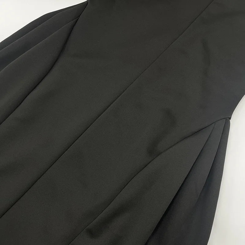 Women's Polyester Sleeveless Solid A-Line Prom & Party Dress