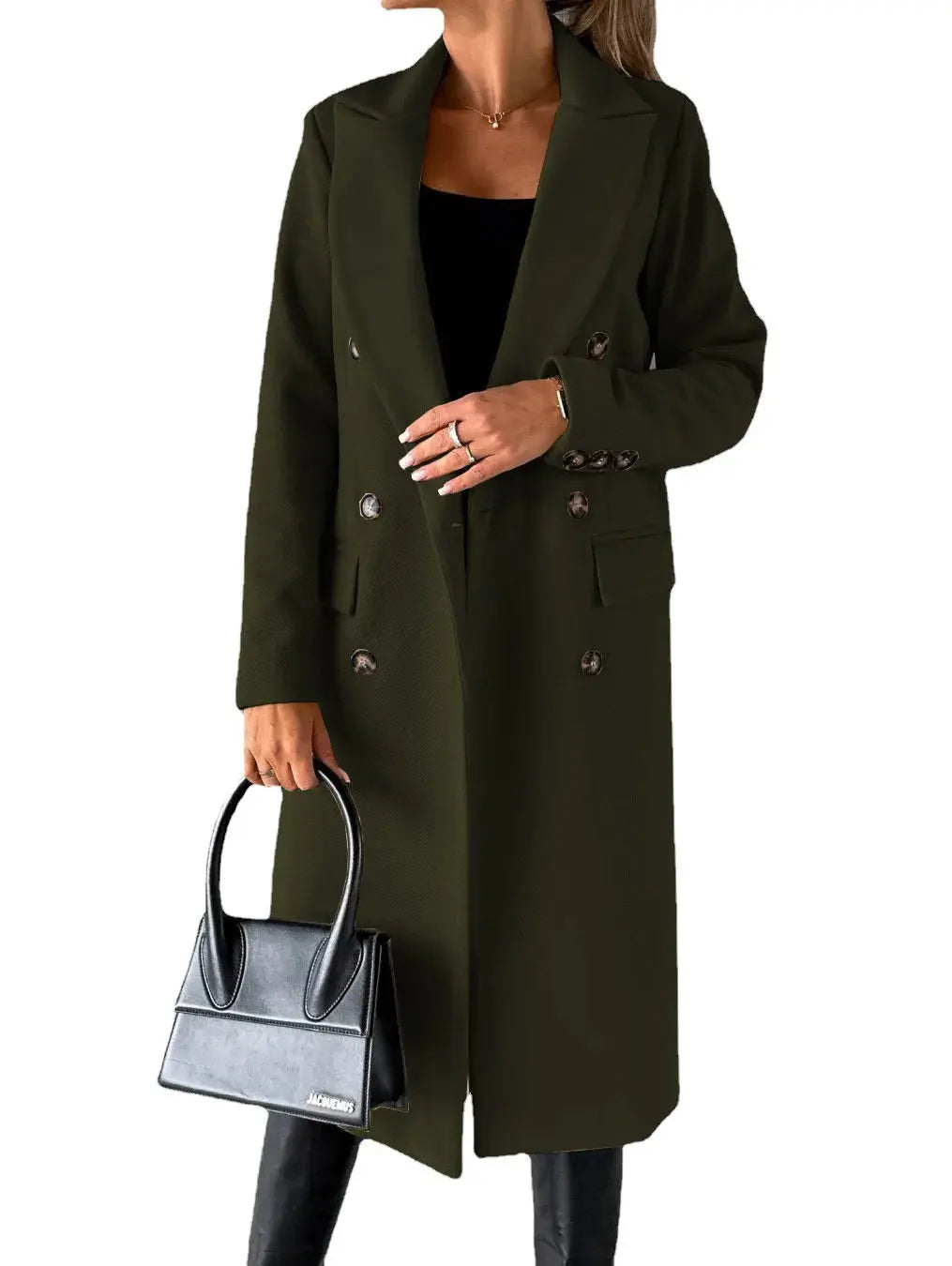 TrenLux Wear Women's Retro Double-Breasted Woolen Coat — Streetwear Winter Jacket TrenLux Wear