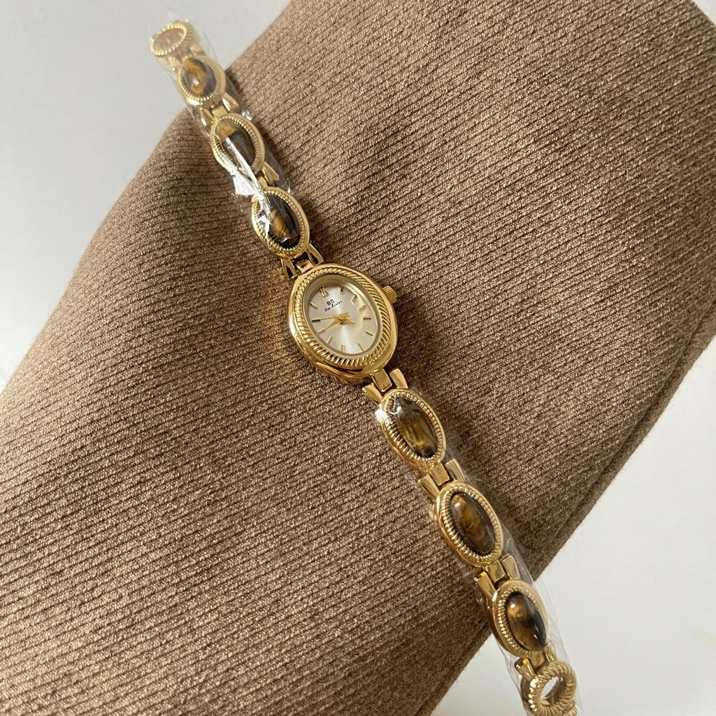 Women's Luxury Jade Green Jewelry Bracelet Watch — Quartz Dress Wristwatch