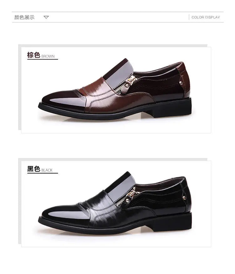 Men's Business Oxford Dress Shoes — Leather Formal Footwear