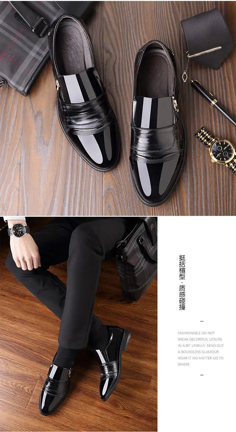 Men's Business Oxford Dress Shoes — Leather Formal Footwear
