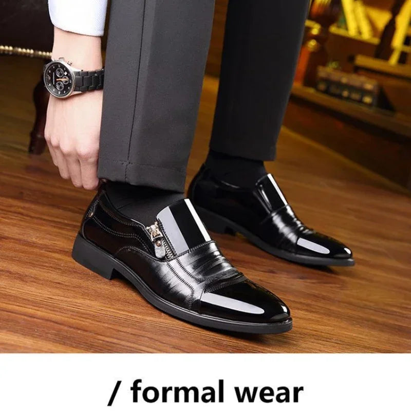Men's Business Oxford Dress Shoes — Leather Formal Footwear