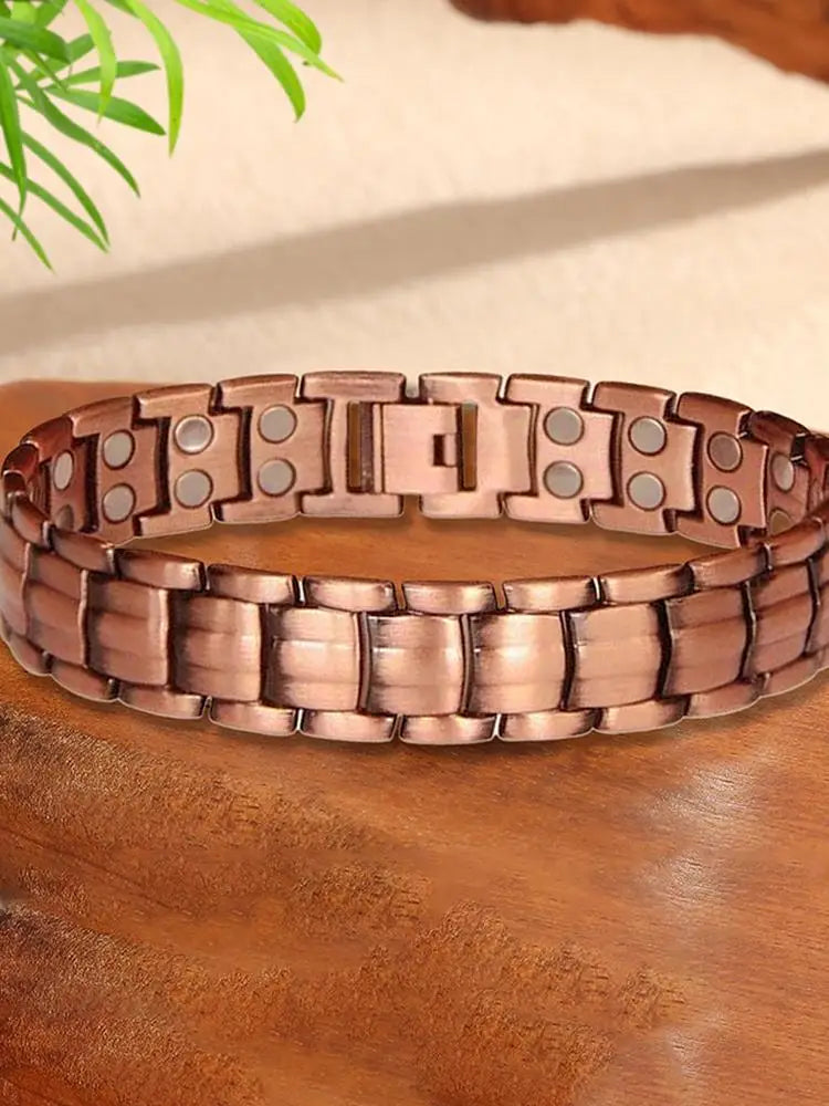 Men's Pure Copper Magnetic Bracelet — Adjustable Sports & Gym Jewellery (21 cm)