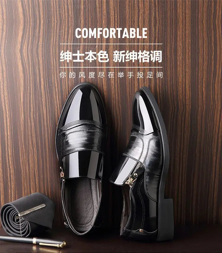 Men's Business Oxford Dress Shoes — Leather Formal Footwear