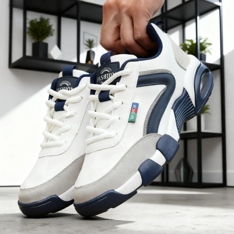 Men's Anti-Slip Rebound Walking Sneakers — Breathable Lace-Up Shoes
