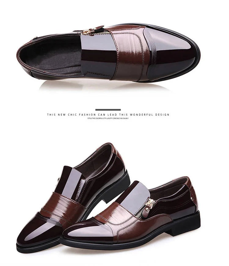 Men's Business Oxford Dress Shoes — Leather Formal Footwear