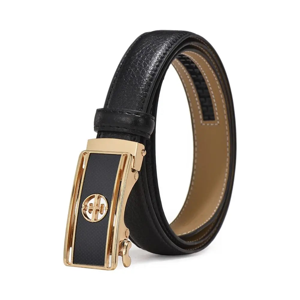 Women's Luxury Genuine Leather Belt — Automatic Buckle Waistband (105 cm)