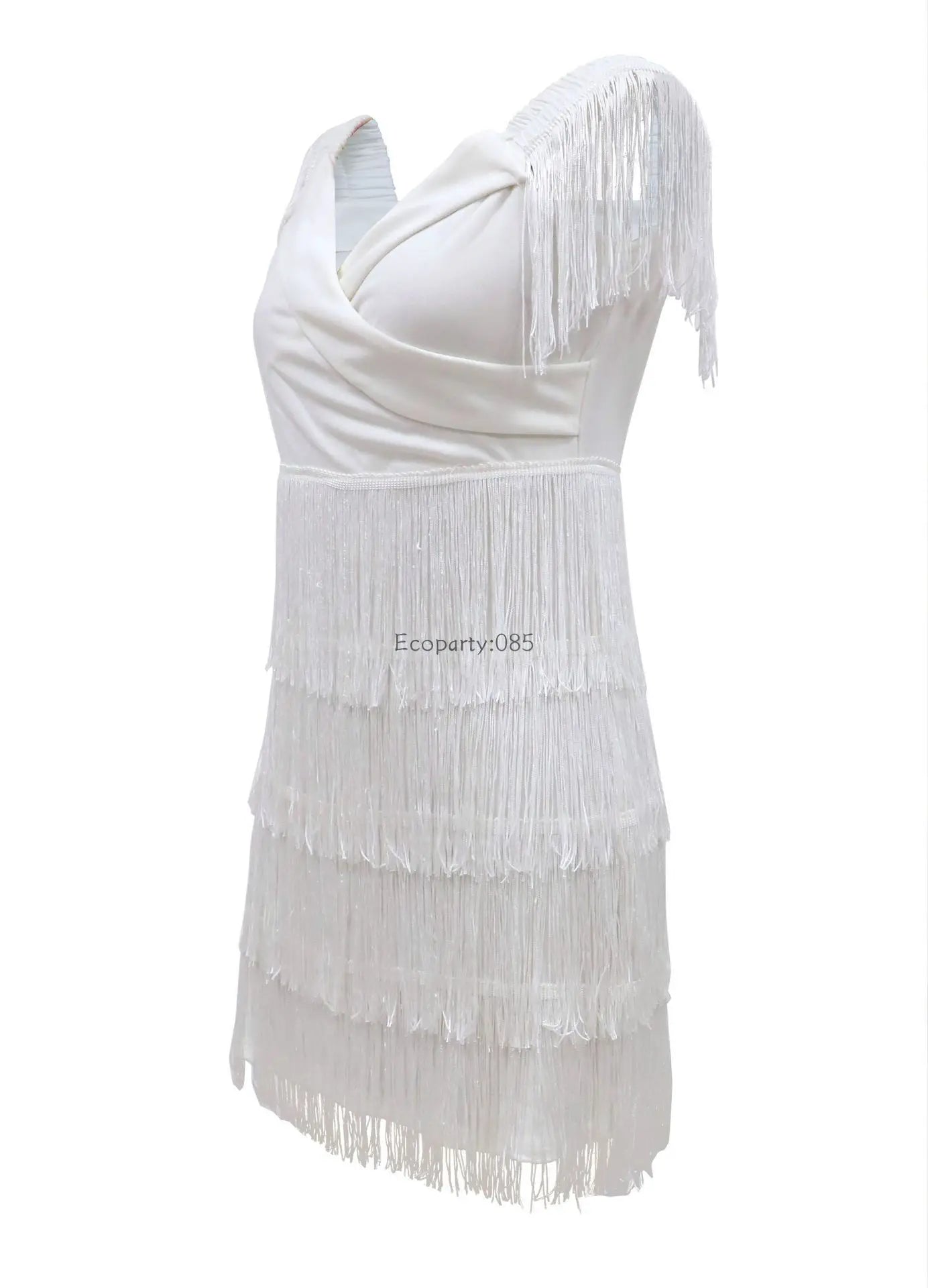 Women's One-Shoulder Fringed Slim Club Dress