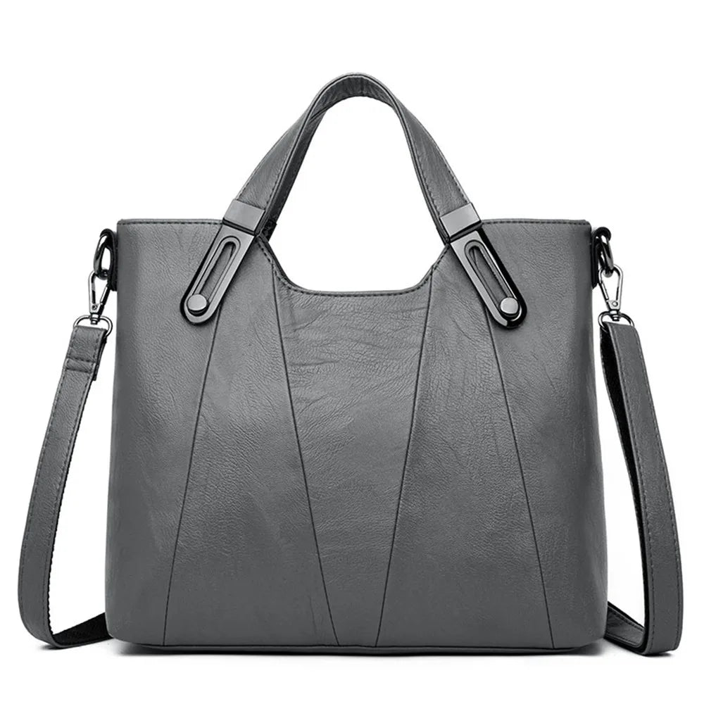 Women's Luxury PU Leather Crossbody Bag — Multi-Pocket Shoulder & Tote Handbag
