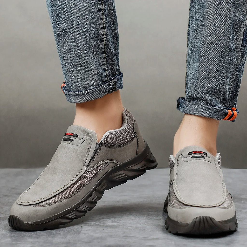 Men's Handmade Retro Slip-On Loafers — Breathable Casual Sneakers