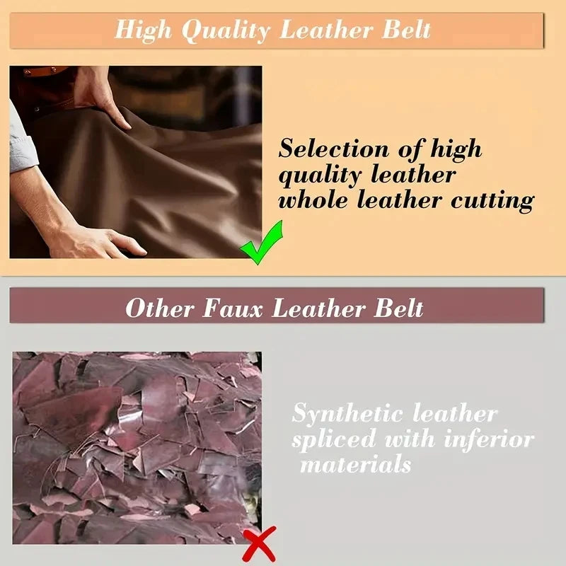 Women's Genuine Leather Belt — Metal Buckle Strap for Jeans & Dresses