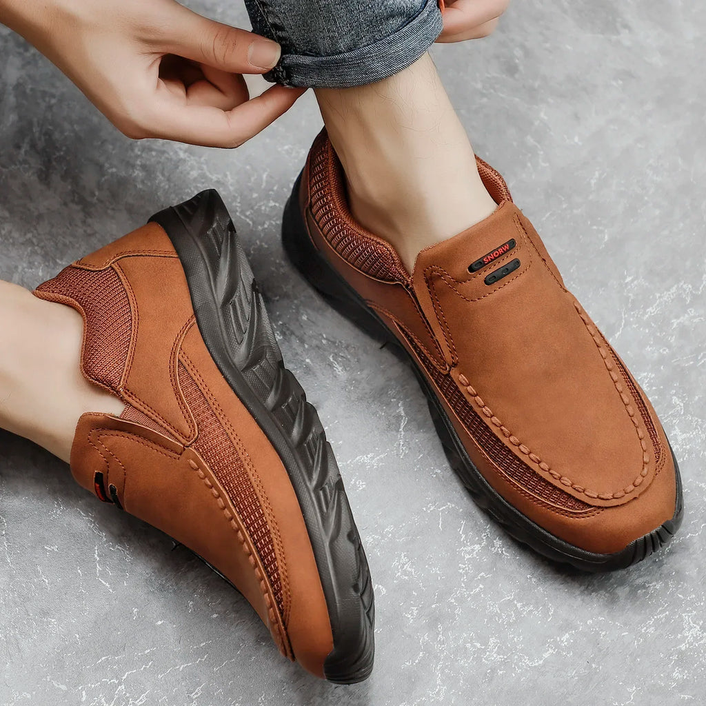 Men's Handmade Retro Slip-On Loafers — Breathable Casual Sneakers