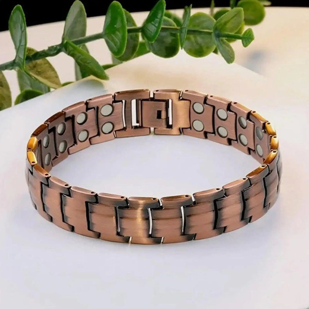 Men's Pure Copper Magnetic Bracelet — Adjustable Sports & Gym Jewellery (21 cm)