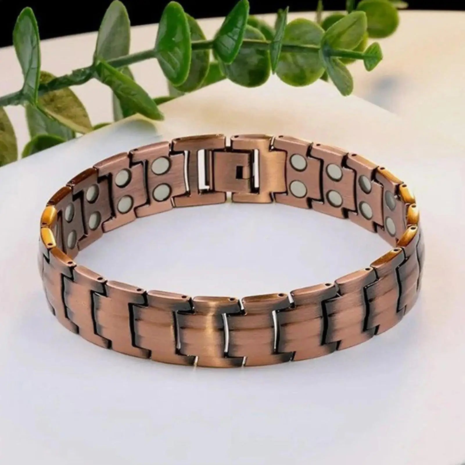 Men's Pure Copper Magnetic Bracelet — Adjustable Sports & Gym Jewellery (21 cm)