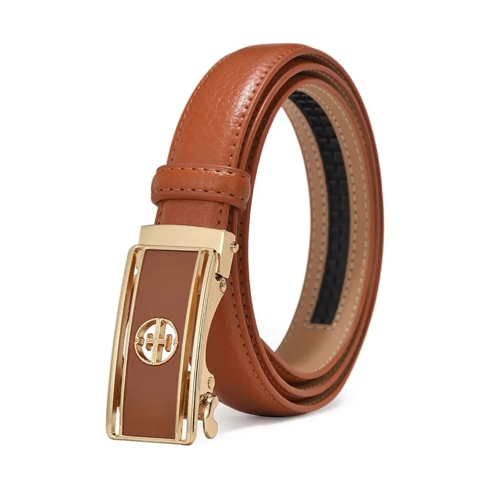 Women's Luxury Genuine Leather Belt — Automatic Buckle Waistband (105 cm)