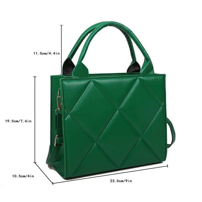 Women's Large Capacity Plaid Crossbody Shoulder Bag — Casual Fashion Tote Gift