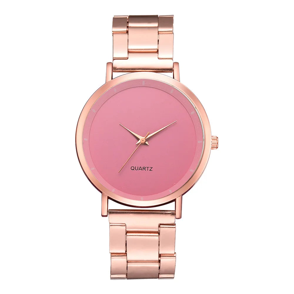 Women's Rose Gold Fashion Quartz Watch — Stainless Steel Business Wristwatch