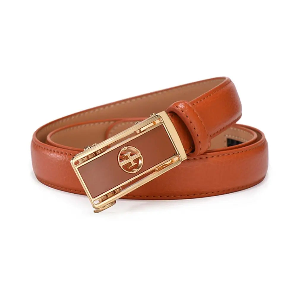 Women's Luxury Genuine Leather Belt — Automatic Buckle Waistband (105 cm)