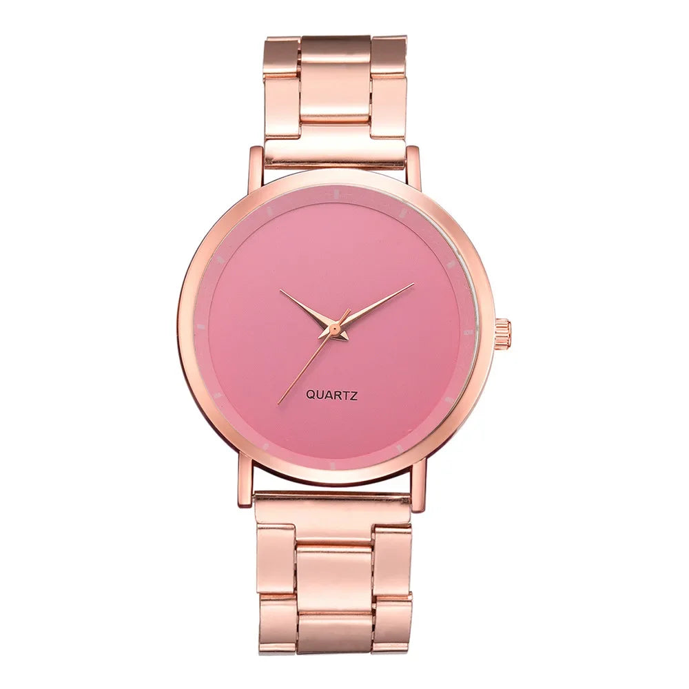 Women's Rose Gold Fashion Quartz Watch — Stainless Steel Business Wristwatch