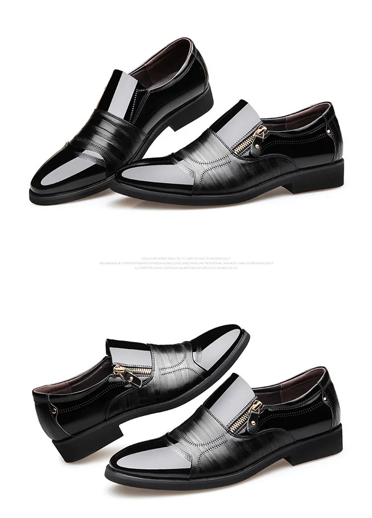 Men's Business Oxford Dress Shoes — Leather Formal Footwear