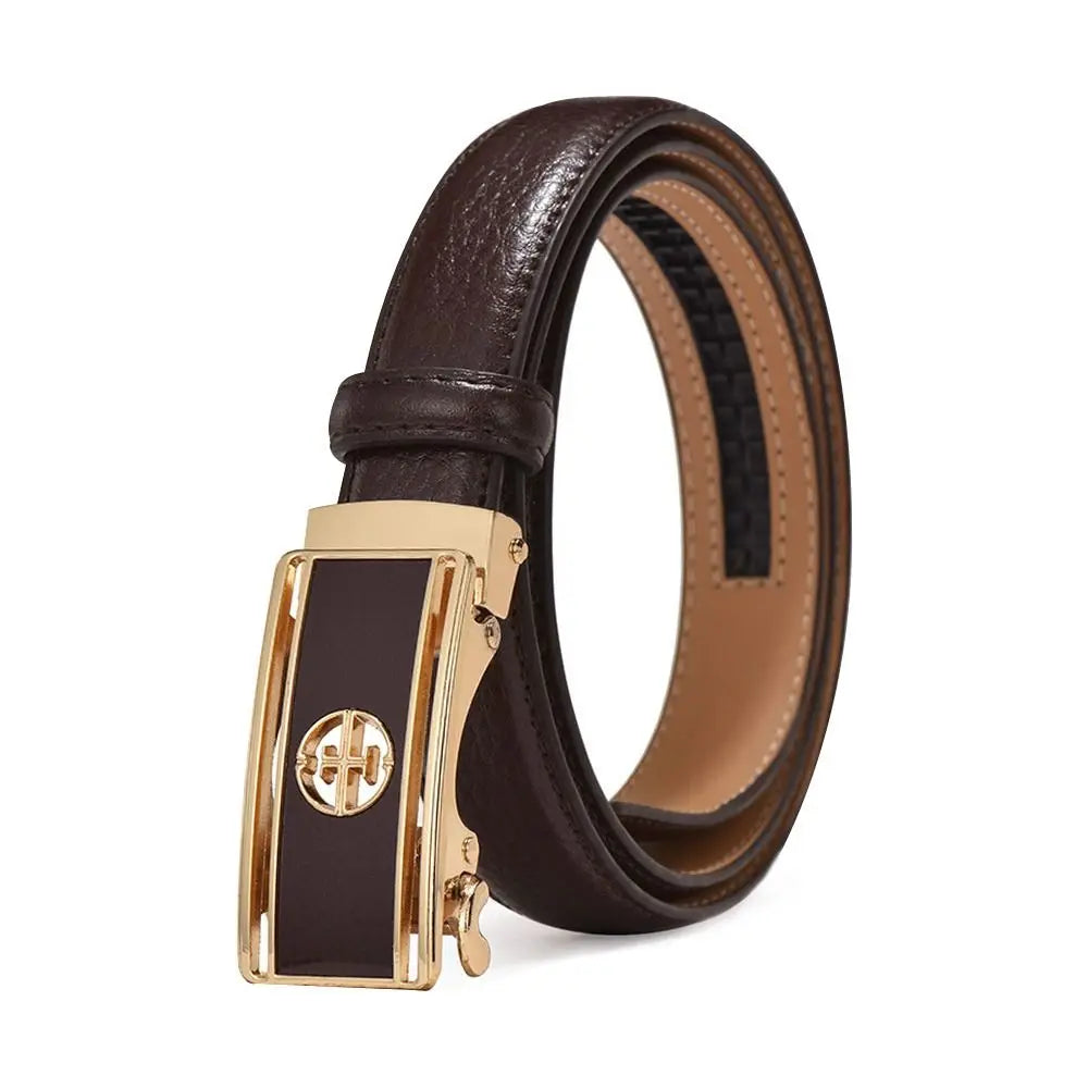 Women's Luxury Genuine Leather Belt — Automatic Buckle Waistband (105 cm)