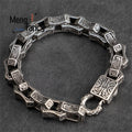 Men's Retro Hip-Hop Handcrafted Bracelet — 925 Sterling Silver Punk Fashion Jewellery