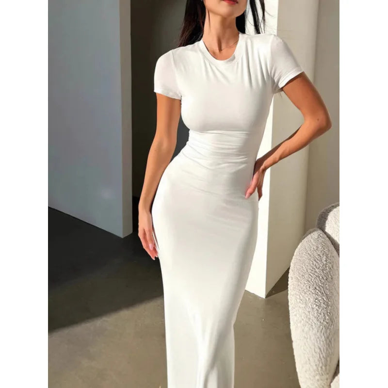 Women's Sexy Bodycon Long Sleeve Floor-Length Evening Dress