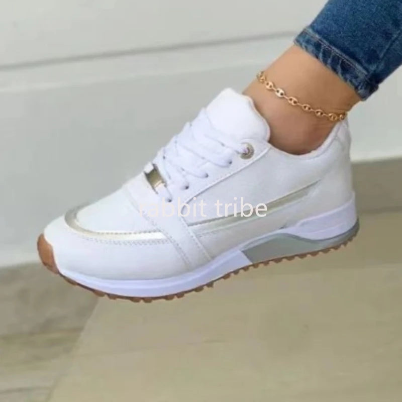 TrenLux Wear Women's Lace-Up Height-Increasing  Casual Sneakers TrenLux Wear