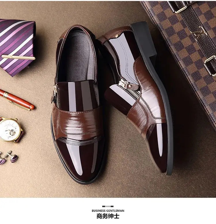 Men's Business Oxford Dress Shoes — Leather Formal Footwear