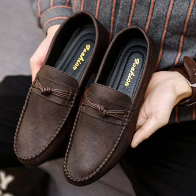 Men's Slip-On Moccasin Driving Shoes — Comfortable Casual Loafers