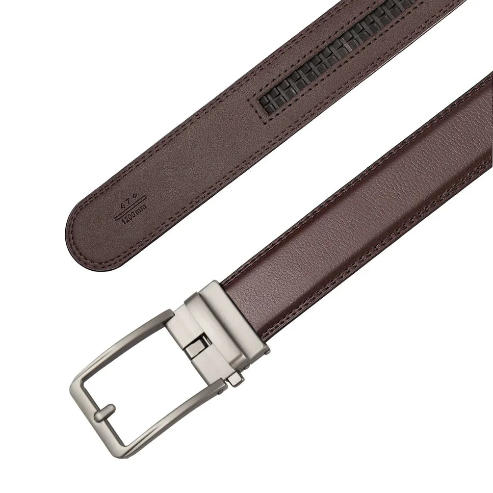 Men's Genuine Leather Belt — Automatic Buckle Luxury Designer Jeans Waistband