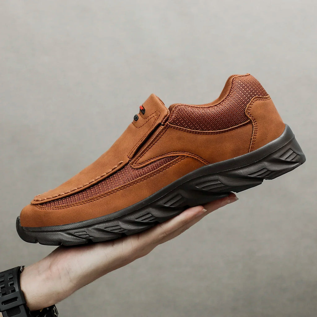 Men's Handmade Retro Slip-On Loafers — Breathable Casual Sneakers
