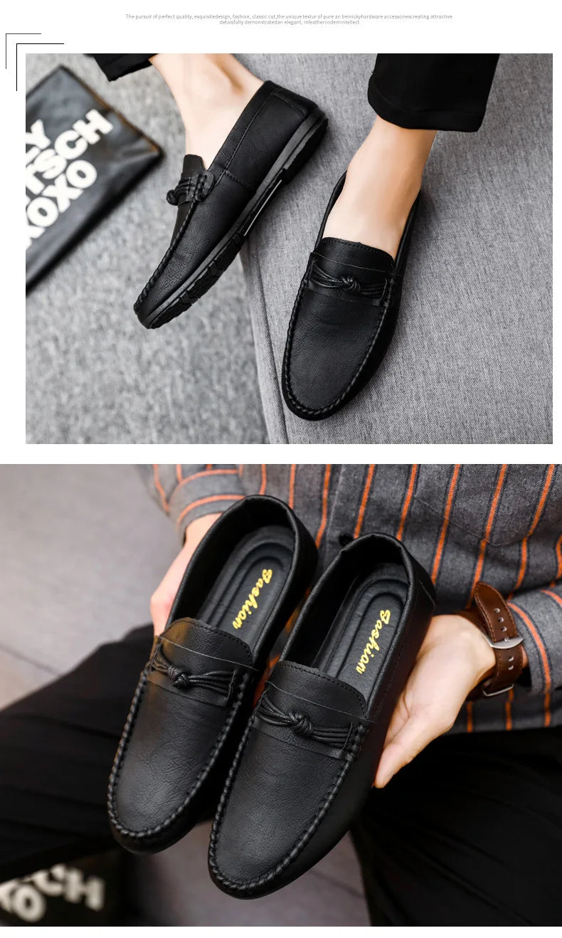 Men's Slip-On Moccasin Driving Shoes — Comfortable Casual Loafers