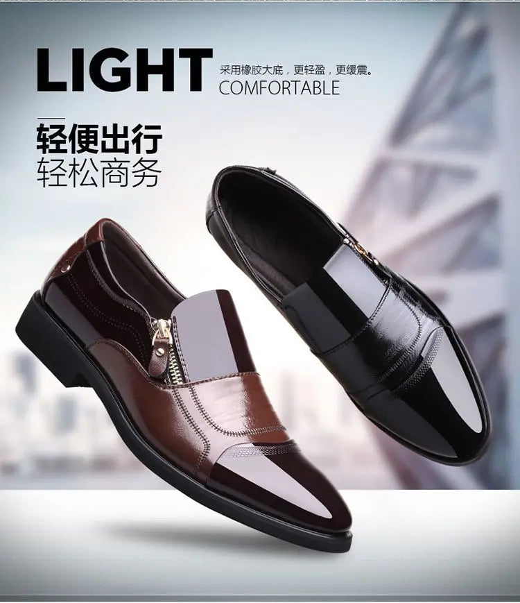 Men's Business Oxford Dress Shoes — Leather Formal Footwear