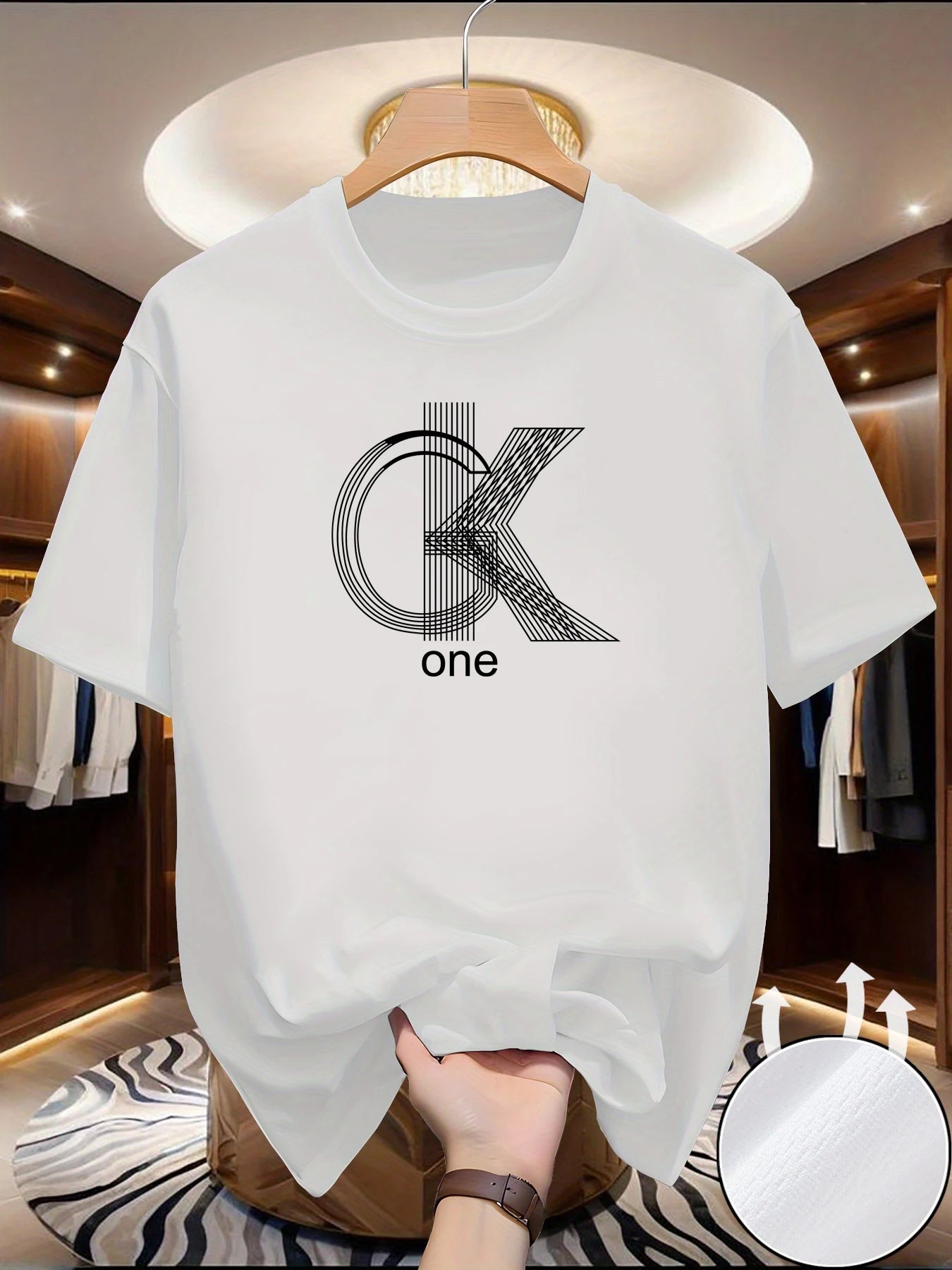 Men's Graphic Crew Neck T-Shirt — Breathable Summer Knit Tee (S–XXL)