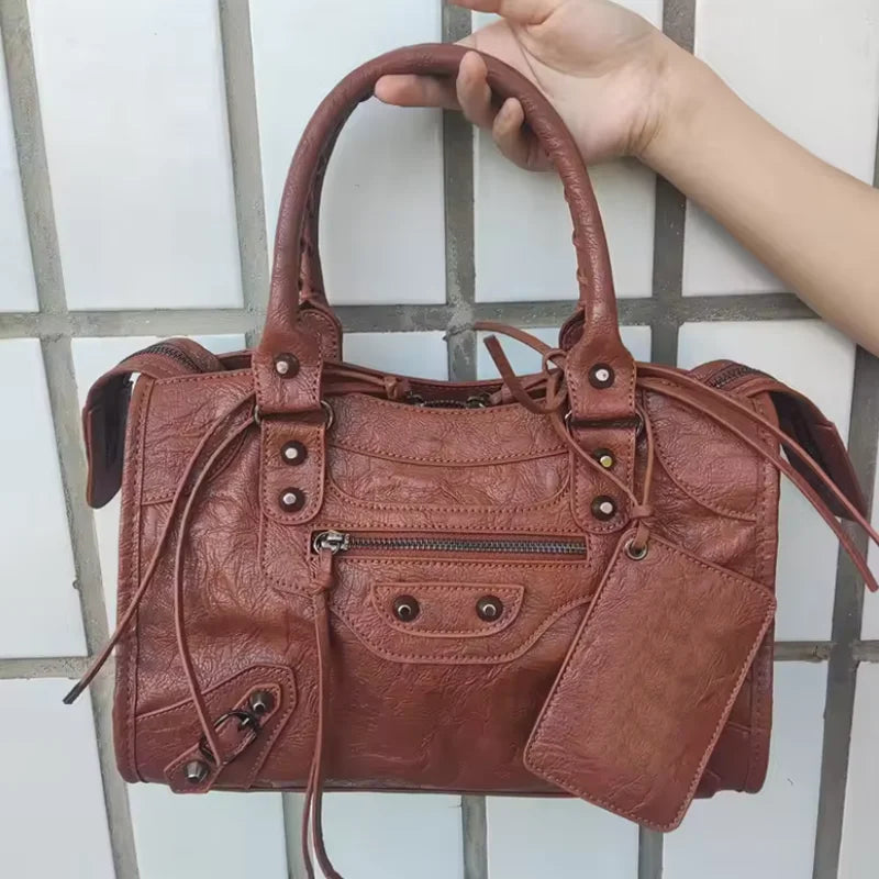 Women's Motorcycle Hobo Crossbody Bag — 2026 High Capacity Luxury Travel Shoulder Bag
