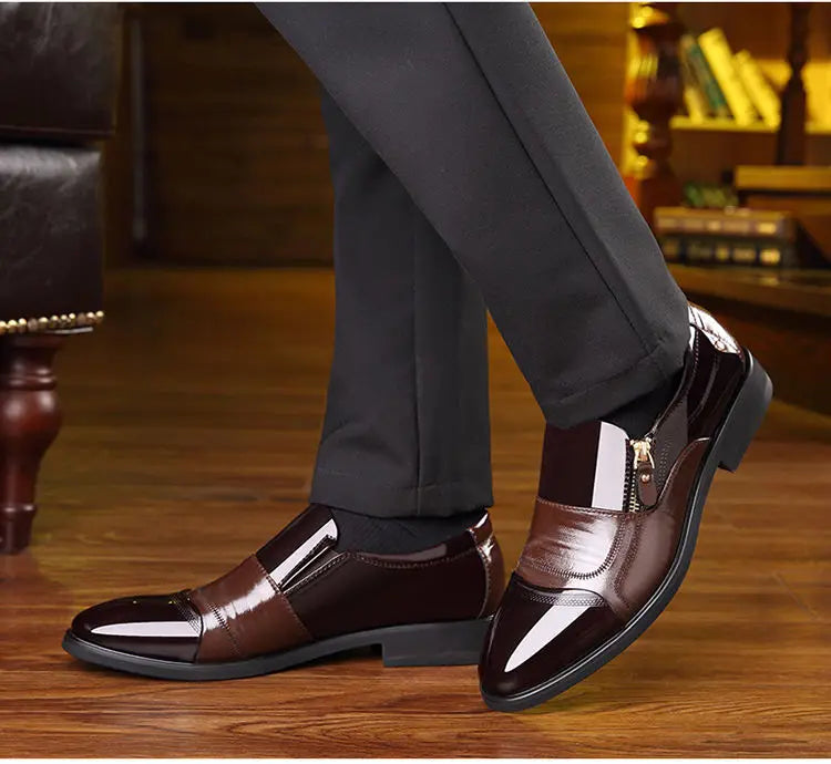 Men's Business Oxford Dress Shoes — Leather Formal Footwear