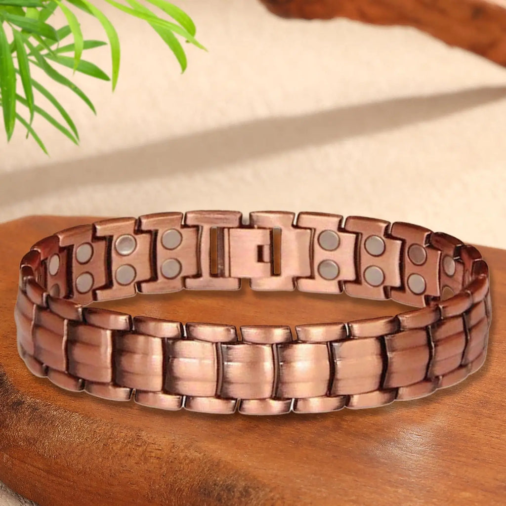 Men's Pure Copper Magnetic Bracelet — Adjustable Sports & Gym Jewellery (21 cm)