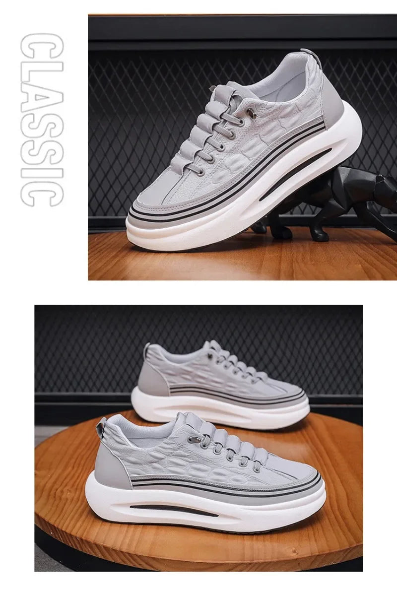 Men's Non-Slip Platform Sneakers — Breathable Casual Loafers