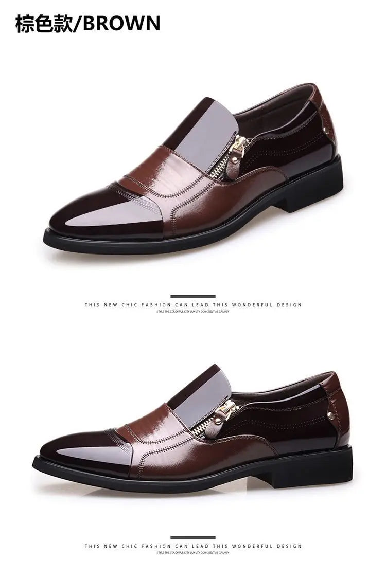 Men's Business Oxford Dress Shoes — Leather Formal Footwear